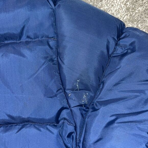 Vintage St Moritz Ski Team Down Feathers Insulated Hooded Parka Jacket XL Blue - Picture 6 of 13